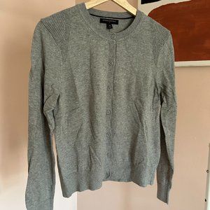 Banana Republic Light Gray Cardigan Size M